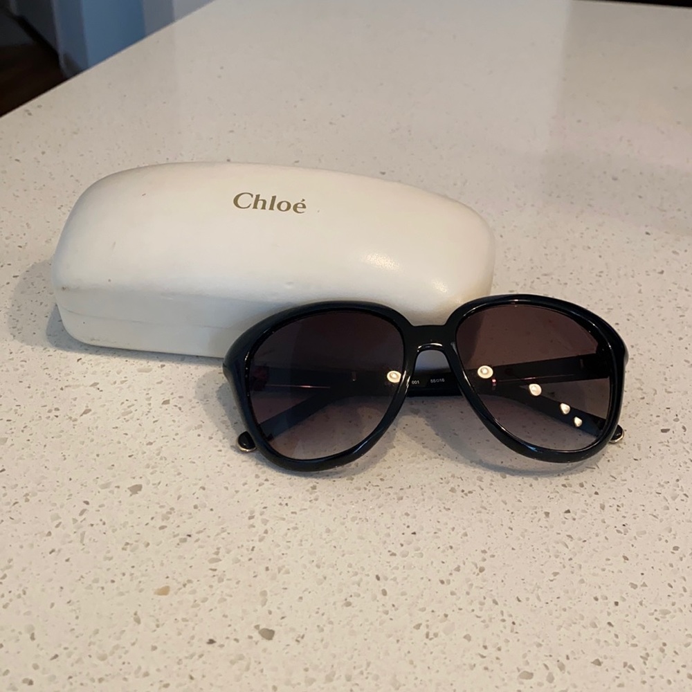 Chloe Oversized Black Sunglasses